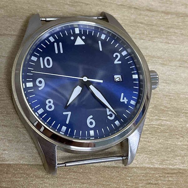 

mm clock automatic man 40 blue sterile dial green light-emitting steel rustless case movement po3, Slivery;brown