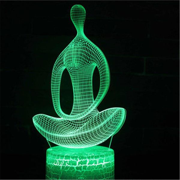 

table lamps 3d optical night light lamp 16 color changing with remote control for room decoration bedside lampe kids toys holiday gift