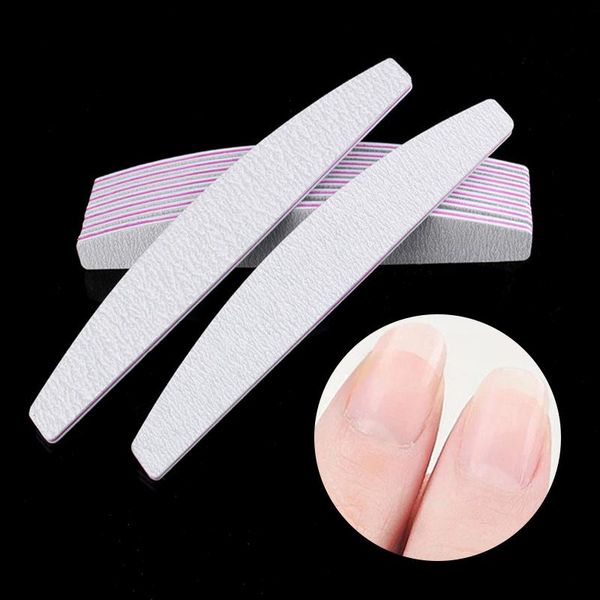 

nail files 10/50/100pcs professional file half moon sandpaper sanding grit polishing manicure care tools art