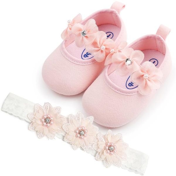 

first walkers 0-18m baby shoes flowers born girl fashion princess walker with hearwear