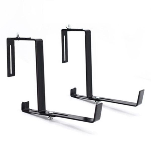 

hooks & rails 1 pair hook trough plant pot hanging rail balcony planter holder brackets iron height adjustable