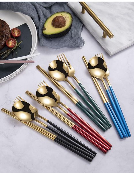 

forks 1 piece cake stainless steel dessert fork colorful tea spoons and for fruit snack dinnerware party utensils