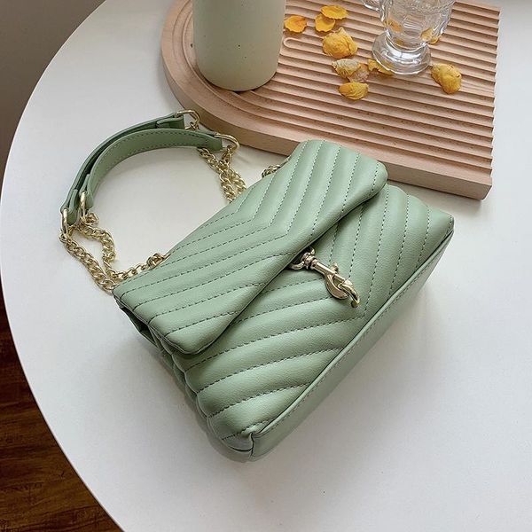 

evening bags small v-line design pu leather crossbody for women 2021 trend chain shoulder handbag designer trending