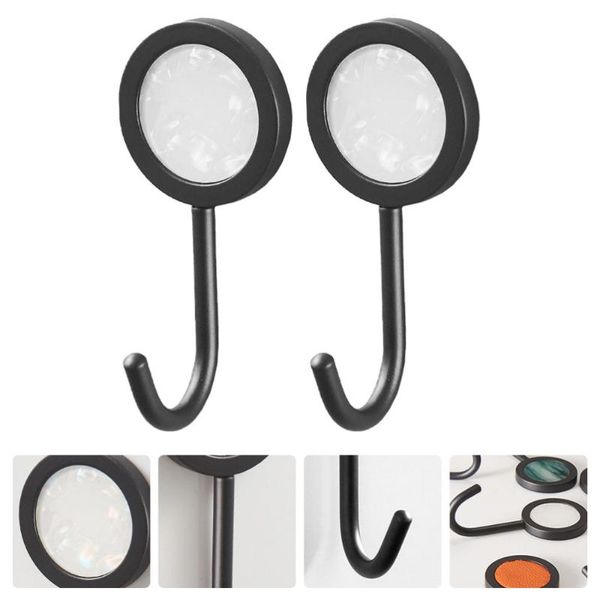

2pcs wall hanging hook household clothing back door storage (black) hooks & rails