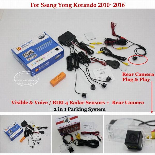 

car rear view cameras& parking sensors for ssang yong korando 2010~2012 2013 2014 2021 rearview camera auto alarm sensor reverse system