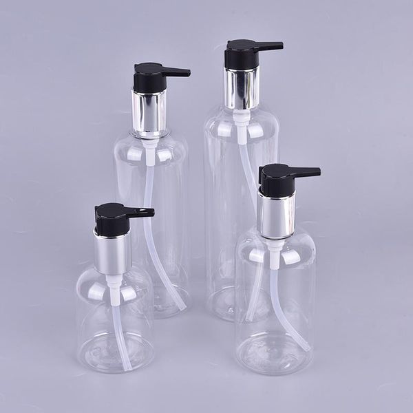 

storage bottles & jars 1pcs clear bottle container 150/200/250/350/400/500ml shampoo lotion liquid soap pump dispenser
