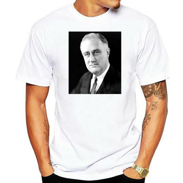 

men's t-shirts franklin d roosevelt portrait premium t-shirt, White;black