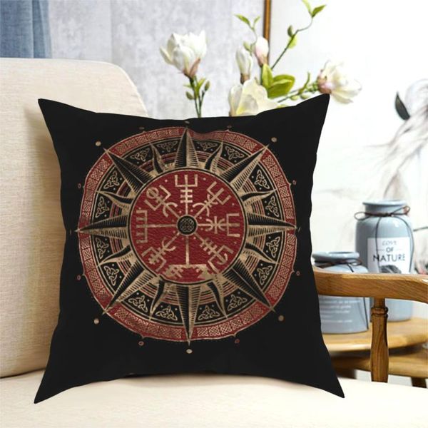 Almofada / descanso decorativo viking bússola lance caso vikings canadá histórico drama almofada para casa sofá cadeira decorativa abraço travesseiro