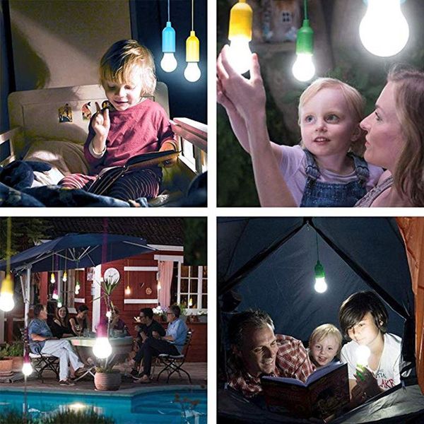 

color outdoor portable pull bulb light led lamp camping lantern lanterns