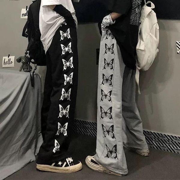 

women's pants & capris 2021 fashion loose jogger autumn thin high waist sport trousers plus size female casual streetwear, Black;white