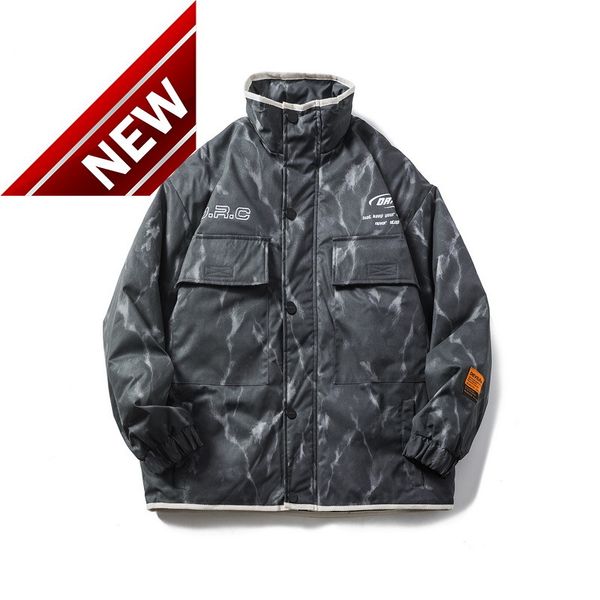 

2021 men's winter new dark lightning down jacket, Black