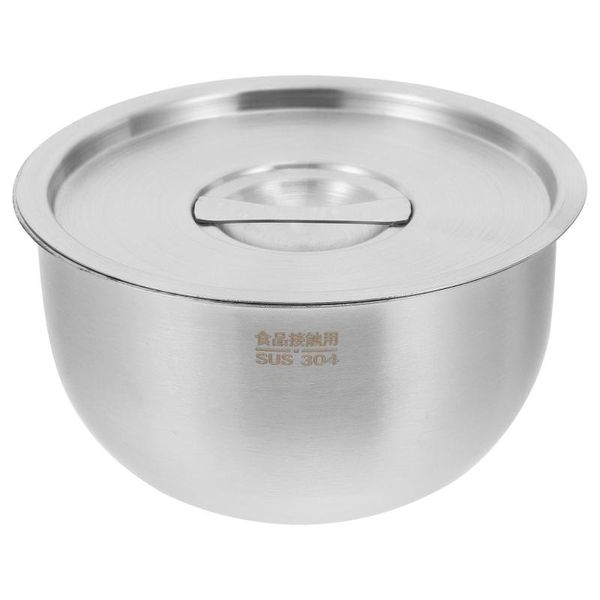 

bowls 1pc stainless steel bowl soup holder container steamed with lid