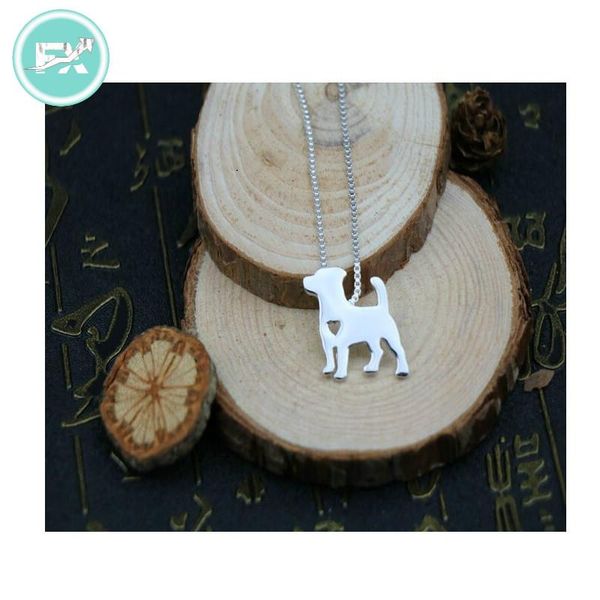 

g.sky (buy one get more for jack russell terrier pet lover necklace dog pendant alloy jewelry golden colors plated necklaces, Silver