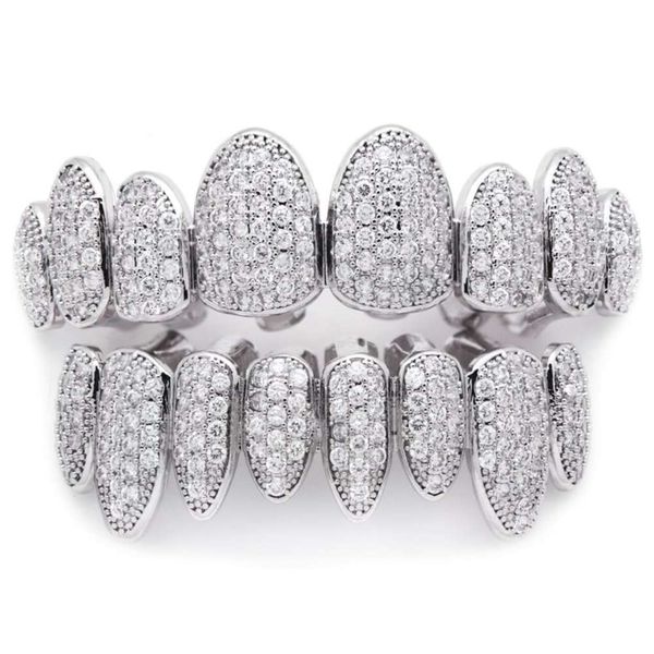 

eight teeth irregular hip hop braces for men and women, Silver