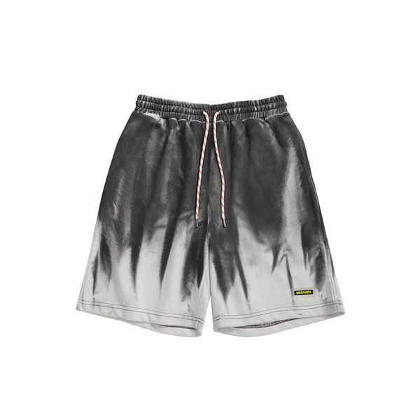 

men's shorts spring and summer fashion brand personalized knitted tie dyed pants loose, White;black