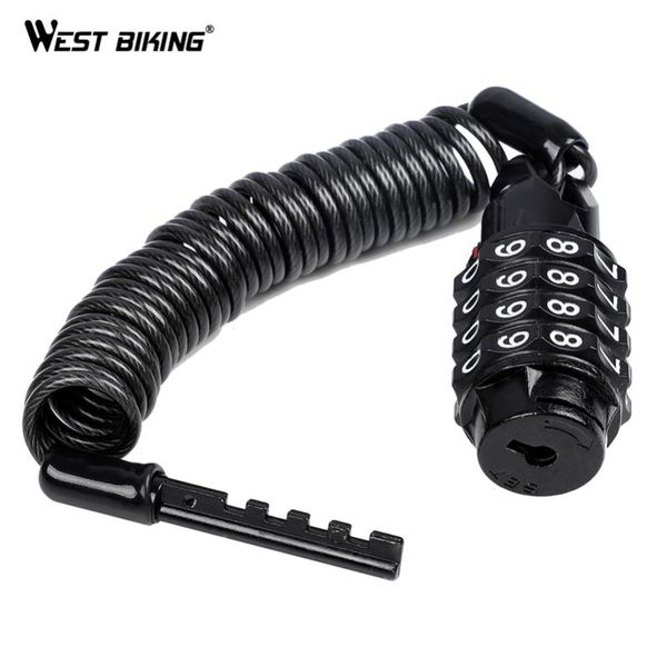 

bike locks west biking mini lock for helmet cycling mtb road universal 4 bit password spring anti-theft cable bicycle