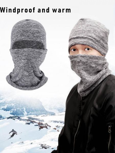 

cycling caps & masks winter outdoor mountaineering balaclava hat ski helmet snowboard warm and windproof hunting mask, Black