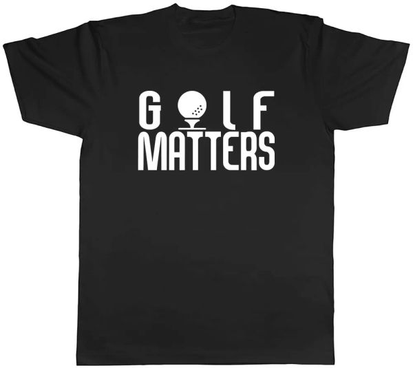 

Golf Matters Mens Unisex T-Shirt Tee, White;black