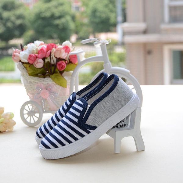 

first walkers jy baby girls boys walker kid infant canvas toddler stripe shoes 18-31 1-6years b-7 royal blue yellow p13