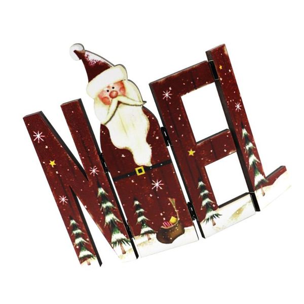 

greeting cards 1pc xmas wooden house english letter ornament party decorative supply