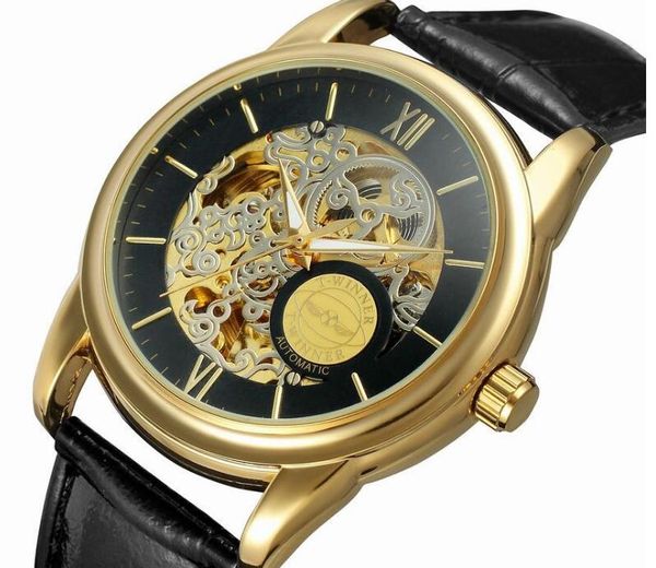 Top Vender Vencedor Moda Homem Relógios Mens Assista Mecânica Automático Relógio WristWatch WN59-2