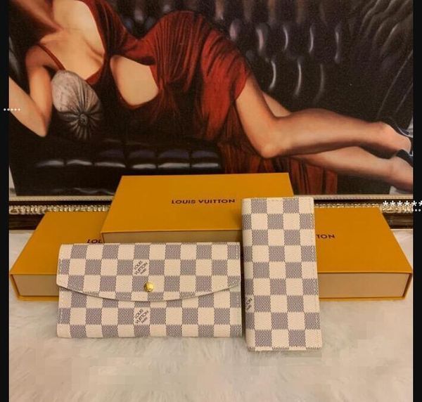 

gglvlouisvuttonÂ yslvitton 5designer luxury bags long wallet ladies two-piece wallets pu leather card clip bha, Red;black