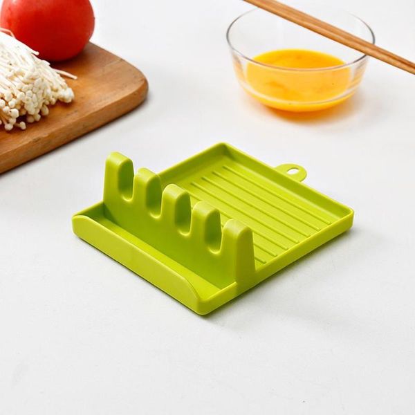 

1pcs kitchen shelf spatula pot lid holder rack cover rest mat pad strainer stand tableware containers complements non-s d1w8 mats & pads