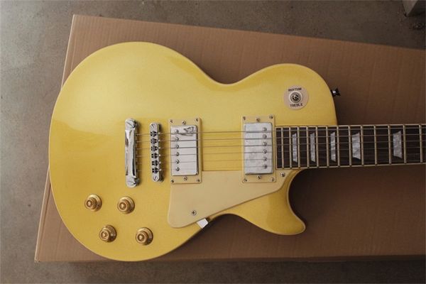 

neck one piece body electric guitar in sunburst ,upgrade tune-o-matic bridge guitar gold powder color