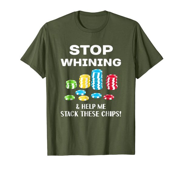 

swhining funny poker t shirt for men women, White;black