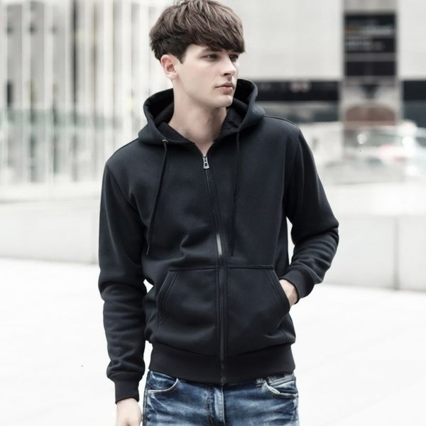 

spring and winter men's 2021 slim fit leisure hooded jaet high school students hooded sweater jaet, Black