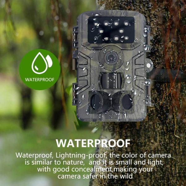 

trail camera 20mp 1080p 8pcs infrared leds 850nm night vision hunting ip66 waterproof 120 degree angle wild cameras