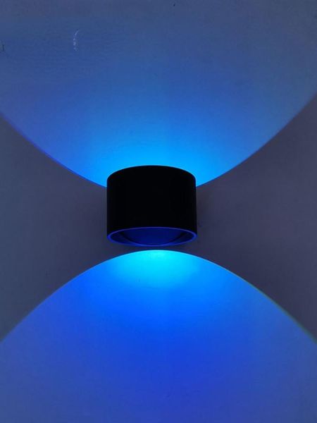 

wall lamp modern art deco aluminum sconce bedside light a85/265v black white led with remote rgb applique murale luminair