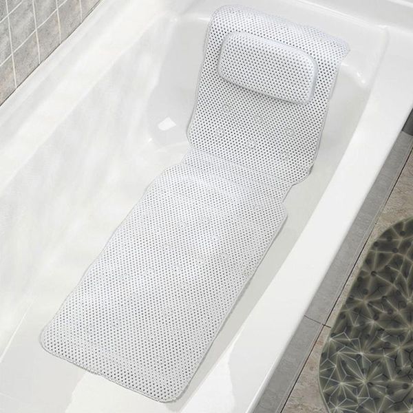 

bath mats 1pc pvc hollow bathtub pad universal non suction cups mat (white)
