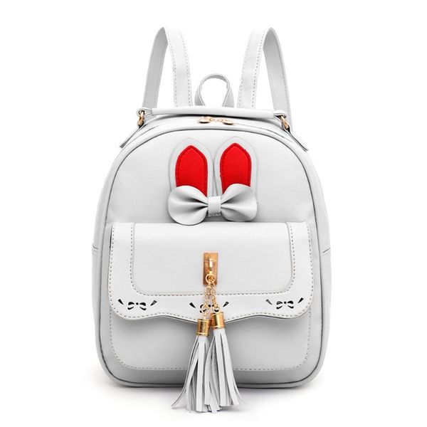 

outdoor bags women backpack pu leather female mini bag women's sweet bow teen girls backpackstassel school fashion shoulder