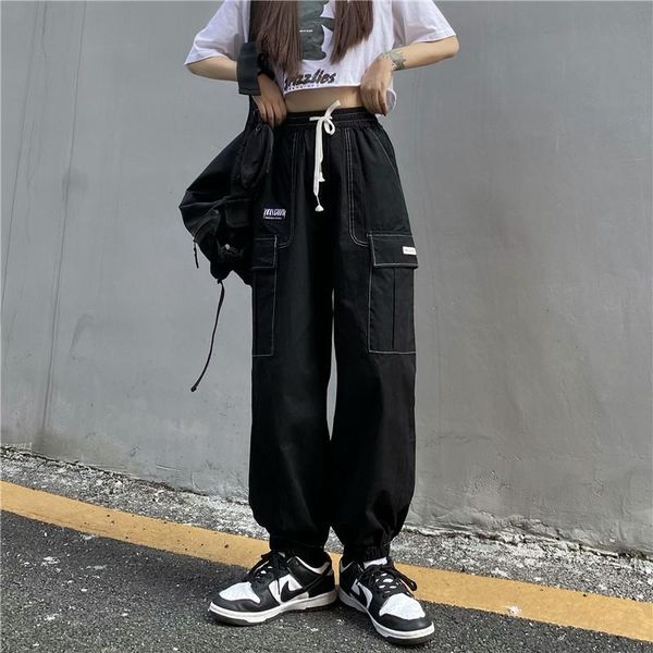 

women's pants & capris casual harem for women in summer, Black;white