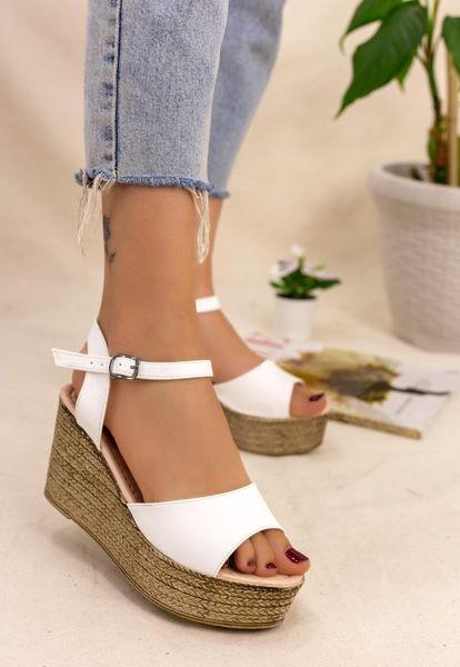 

sandals olivie white skin wedges, Black