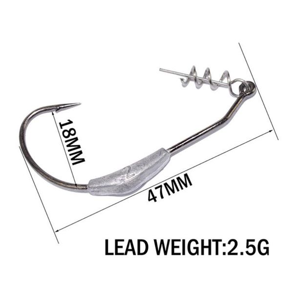 

3pcs multiple sizes fishing hooks strong fish baits holder with spring pin