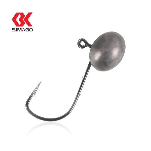 

10pcs/box lead jig head hook jump fishing 1g/2g/3g/4g/5g/6g round ball hooks for soft lure bait barbed single