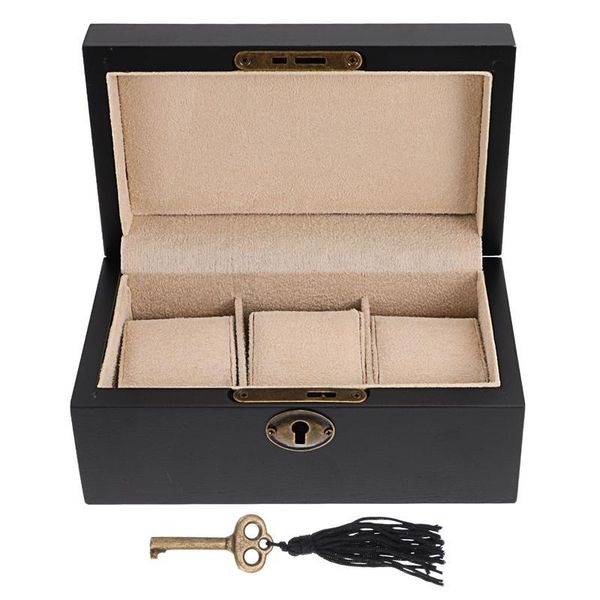 

watch boxes & cases creative box jewelry packing storage case container, Black;blue