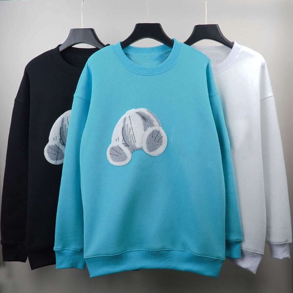 

high edition~autumn and winter trendy fashion round neck loose men's hoodie couple hoodie, Black