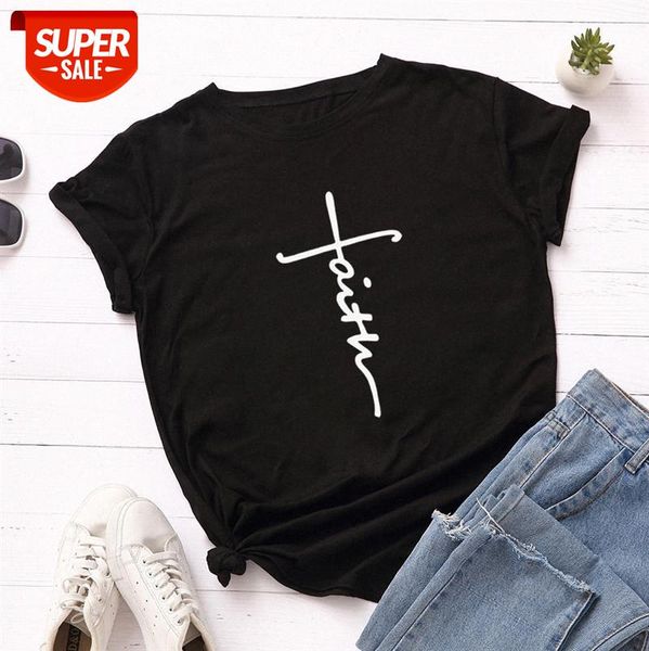 

women's loose round neck short-sleeved cotton t-shirt blouse t16 #kd9p, White