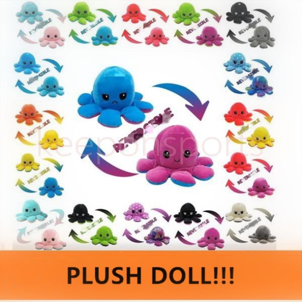 

24 hours ship26 colors reversible flip ocs stuffed plush doll soft simulation reversible plush toys color chapter plush doll child toys