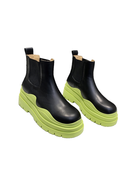 

boots women's leather for autumn and winter, Black