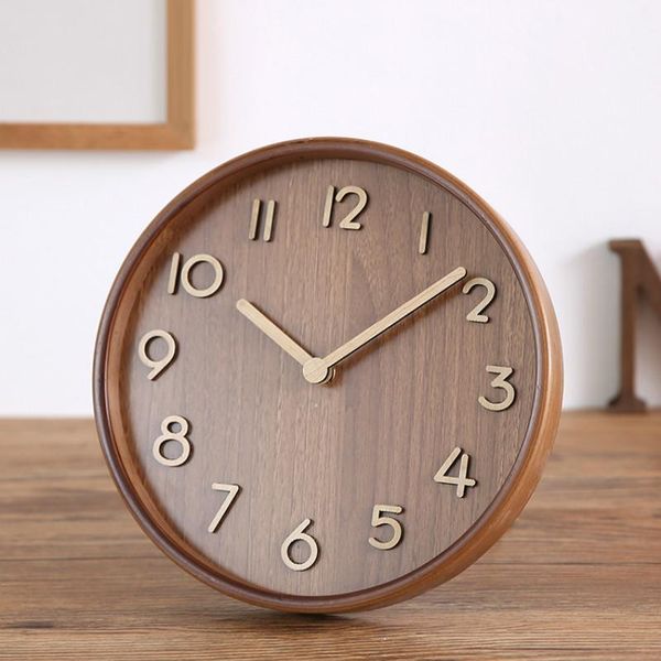 

nordic wall clock wooden modern watches home decor living room ornaments creative silence table kitchen clocks my melody