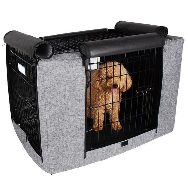 

durable doghouse cover waterproof and dustproof oxford dog cage foldable washable outdoor pet kennels & pens