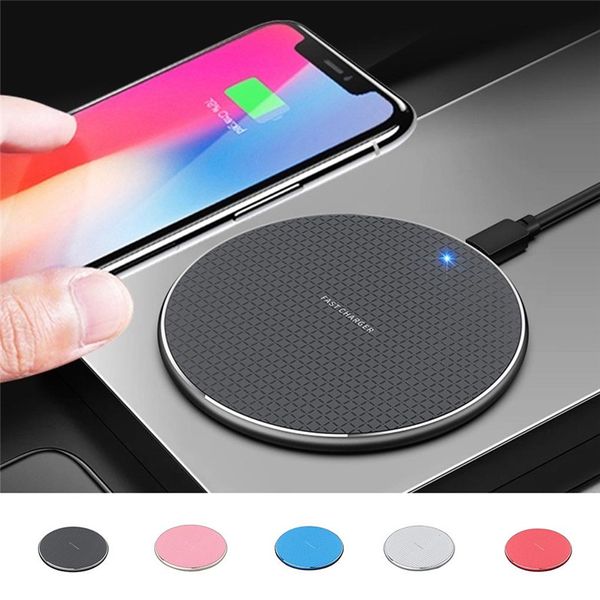 10W Charger Fast Charger celular celular sem fio Charging Pad Smart para iPhone Samsung Huawei todos os dispositivos Qi