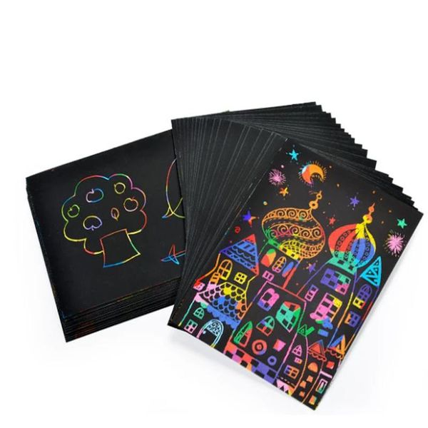 

other arts and crafts magic scratch art doodle drawing board notebook diy rainbow color toys for children kids painting educational gifts