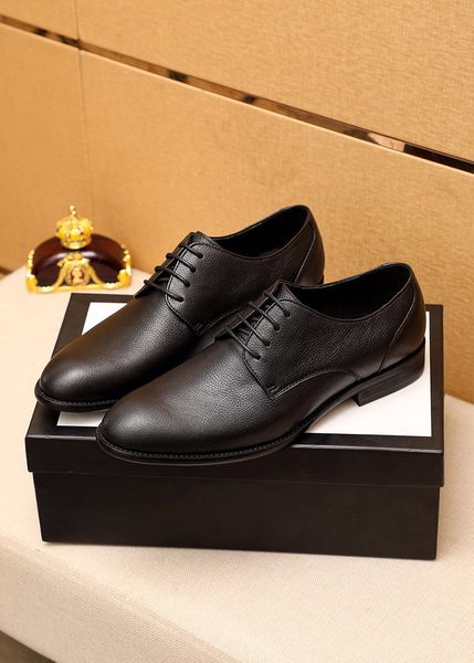 

2021 mens designer formal genuine leather platform dress shoes men's crocodile casual loafers brand party wedding oxfords size 38-46, Black