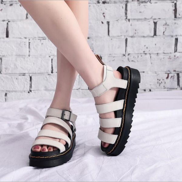 

sandals fashion 2021 summer women flat platform shoes comfy soft wedge low heels thick bottom ladies beach xpla, Black
