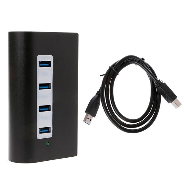 

hubs protable aluminium superspeed 3 usb 3.0 + 1 2.0 ports hub tf/sd card reader